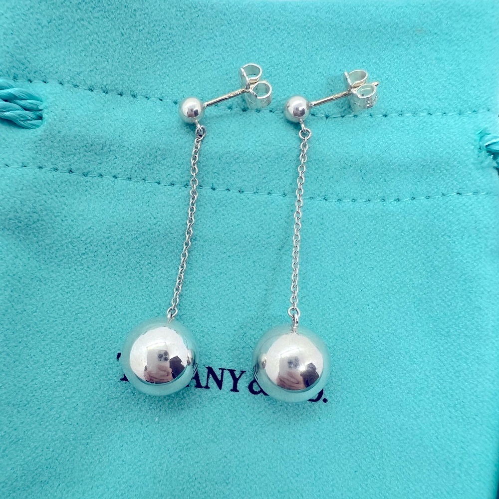 Tiffany & Co. Hardwear Ball Drop Earrings Sterling Silver - Picture 1 of 7